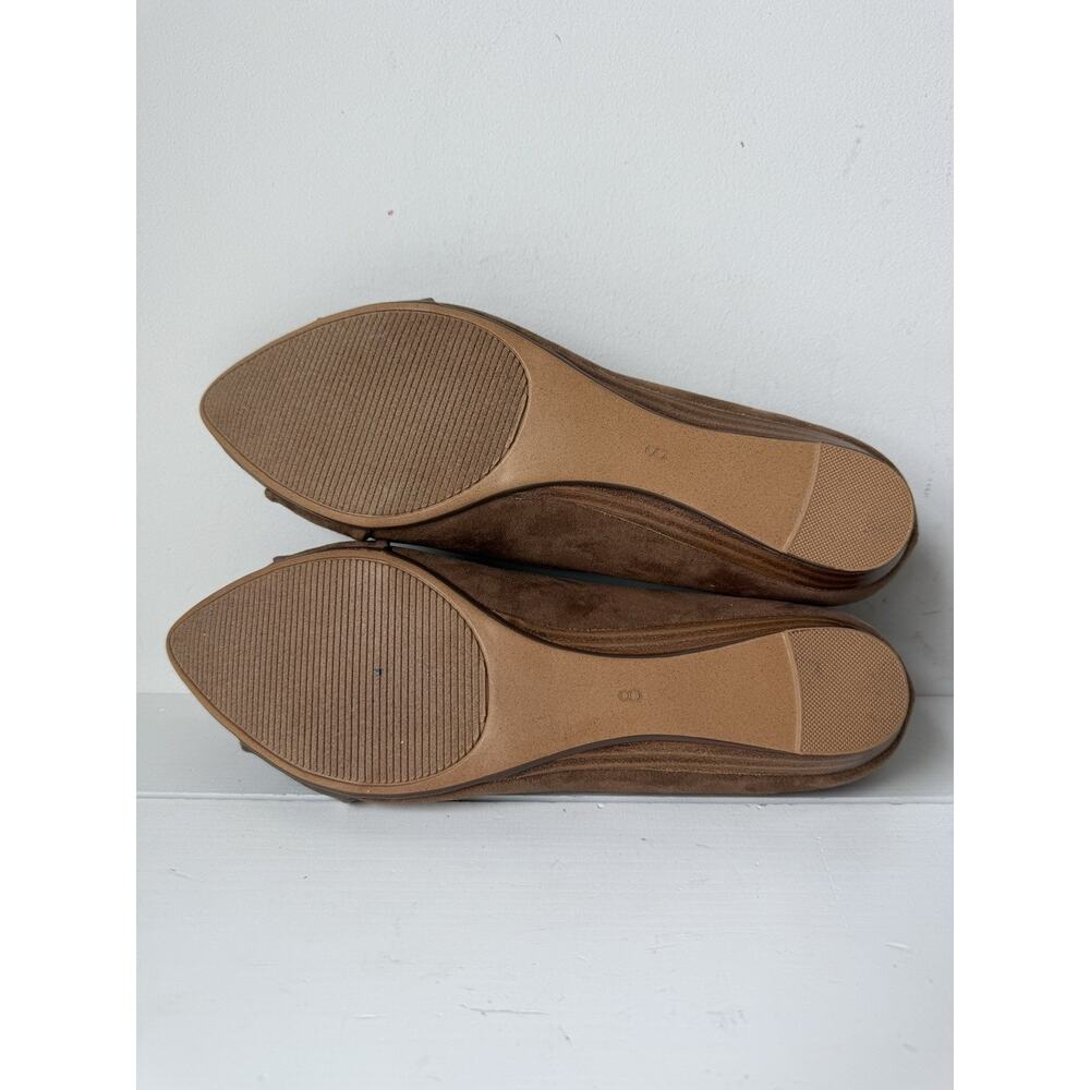 Coach & Four Ballet Flats Womens 8 Beige Bow Pointed Toe Slip On Casual Comfort - Picture 8 of 8